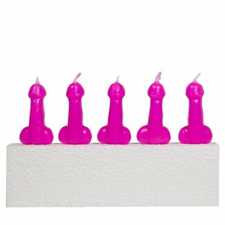 Folat Kaarsjes Roze Piemels