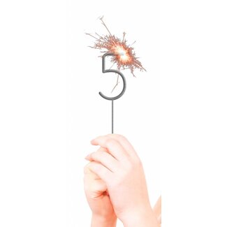 Globos Sterretje Cijfer 5 - Goud