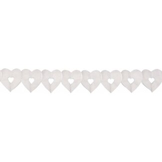 Haza-Witbaard Slinger mini hart Wit - 6 meter
