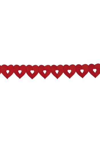 Slinger mini hart Rood - 6 meter 