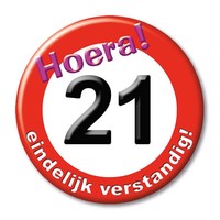 Button - Hoera 21