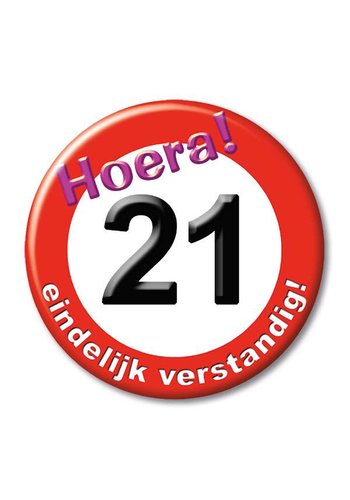 Button - Hoera 21 