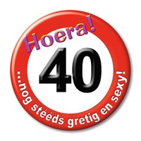 Button - Hoera 40