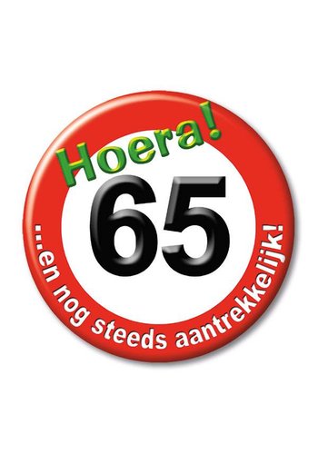 Button - Hoera 65 