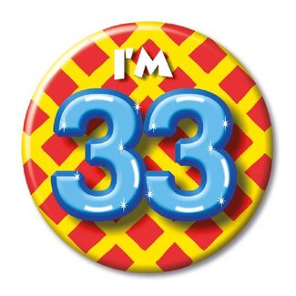 Paperdreams Button - I'm 33