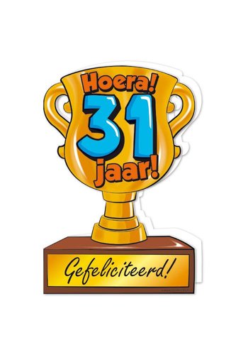 Wenskaart Trofee - 31 Jaar 