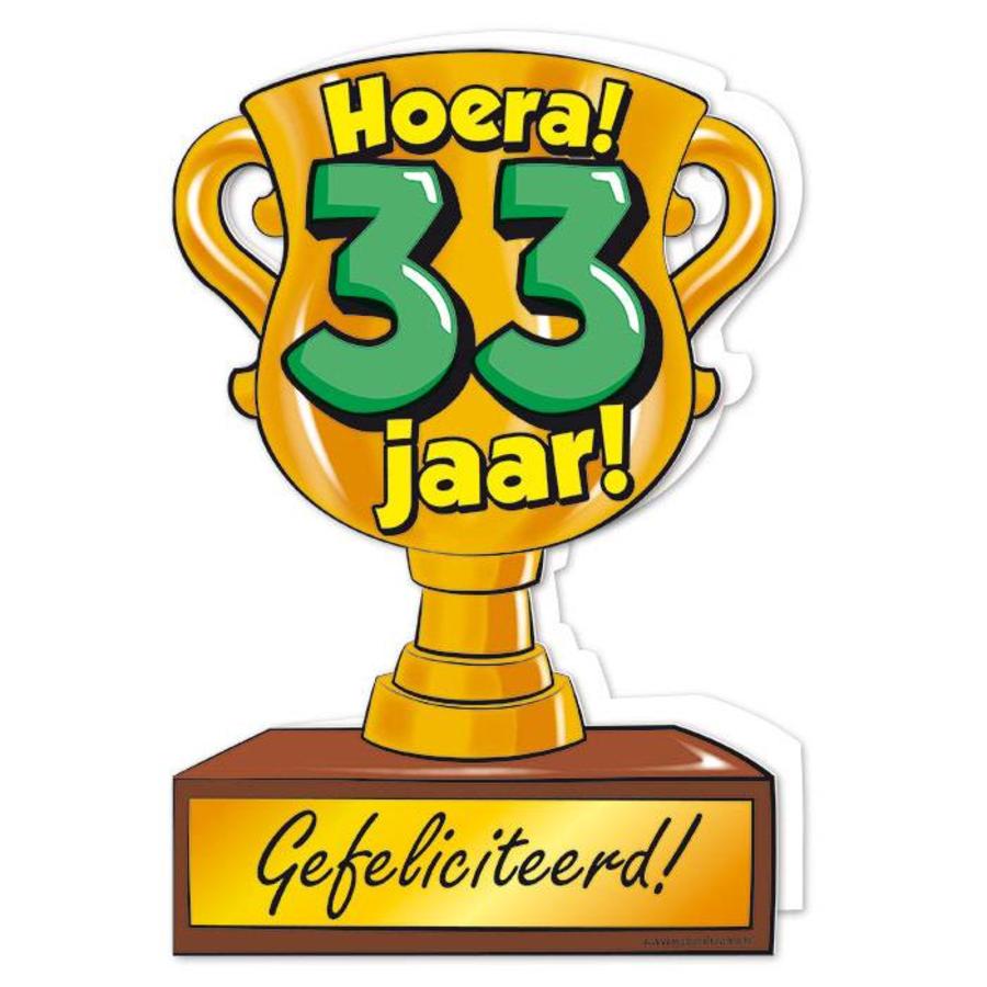 Wenskaart Trofee - 33 Jaar-1