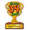 Wenskaart Trofee - 34 Jaar