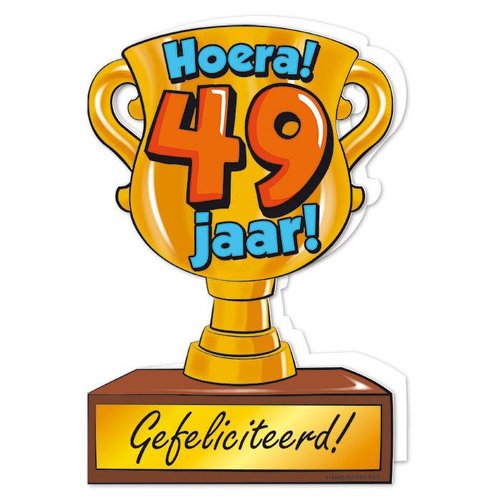 Wenskaart Trofee - 49 Jaar 