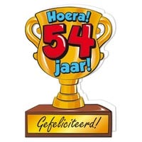 Wenskaart Trofee - 54 Jaar