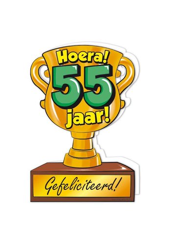 Wenskaart Trofee - 55 Jaar 