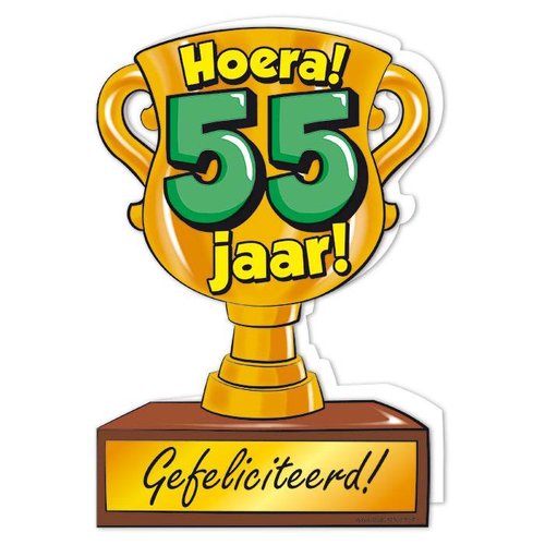 Wenskaart Trofee - 55 Jaar 