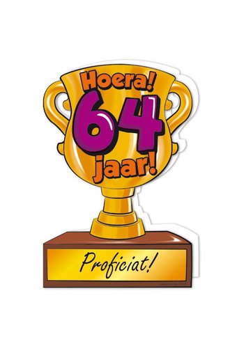 Wenskaart Trofee - 64 Jaar 