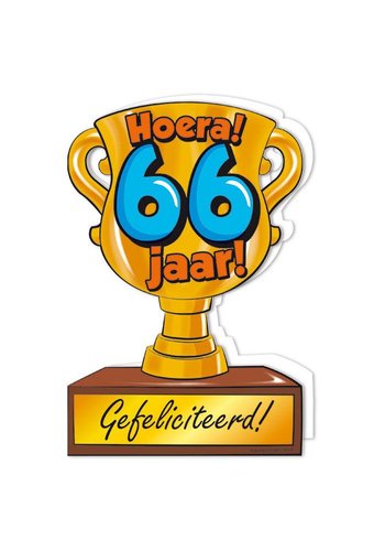 Wenskaart Trofee - 66 Jaar 