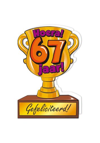 Wenskaart Trofee - 67 Jaar 