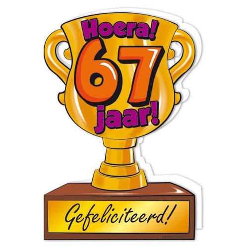 Wenskaart Trofee - 67 Jaar 