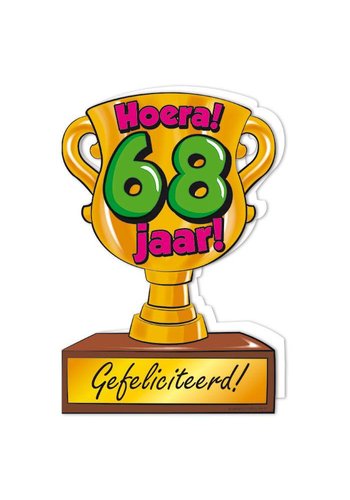 Wenskaart Trofee - 68 Jaar 