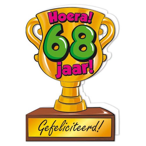 Wenskaart Trofee - 68 Jaar 