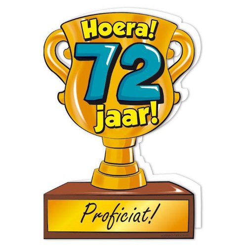 Wenskaart Trofee - 72 Jaar 