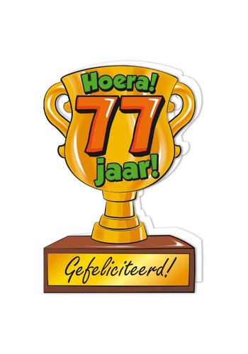 Wenskaart Trofee - 77 Jaar 