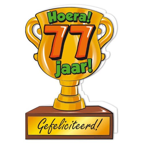 Wenskaart Trofee - 77 Jaar 