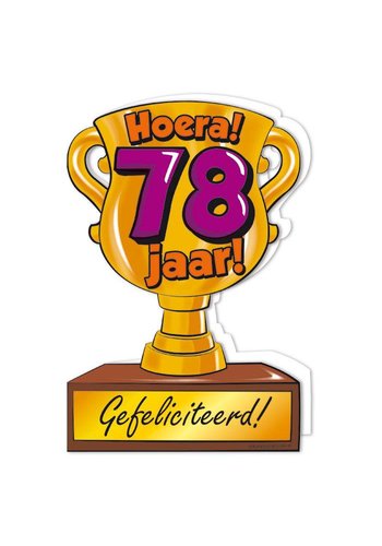 Wenskaart Trofee - 78 Jaar 