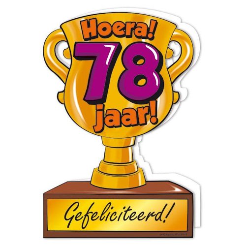 Wenskaart Trofee - 78 Jaar 