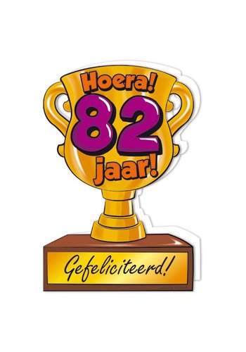 Wenskaart Trofee - 82 Jaar 