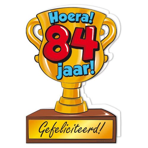 Wenskaart Trofee - 84 Jaar 