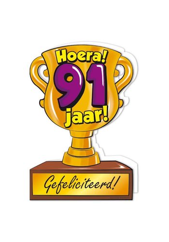 Wenskaart Trofee - 91 Jaar 