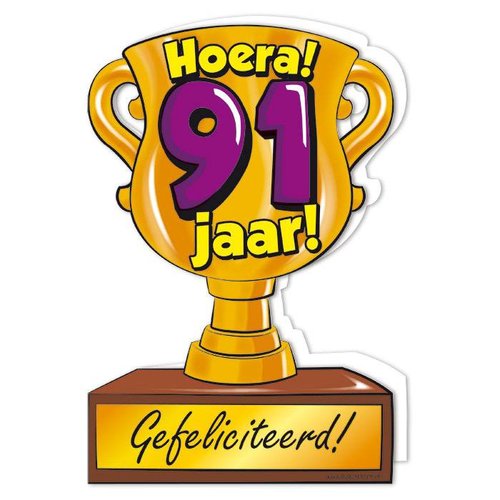 Wenskaart Trofee - 91 Jaar 