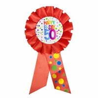 Rozet Rainbow Happy Birthday 50