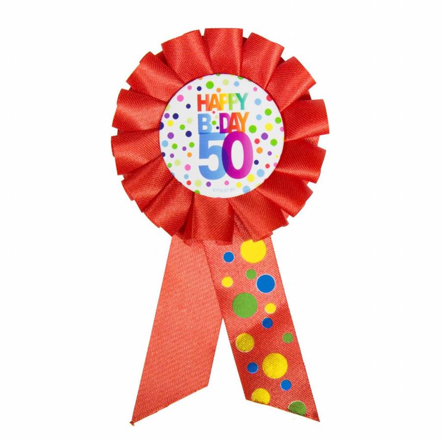 Rozet Rainbow Happy Birthday 50-1