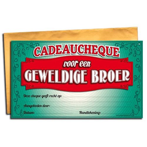 Gift Cheque - Broer 