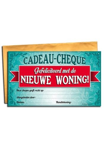 Gift Cheque - Nieuwe Woning 