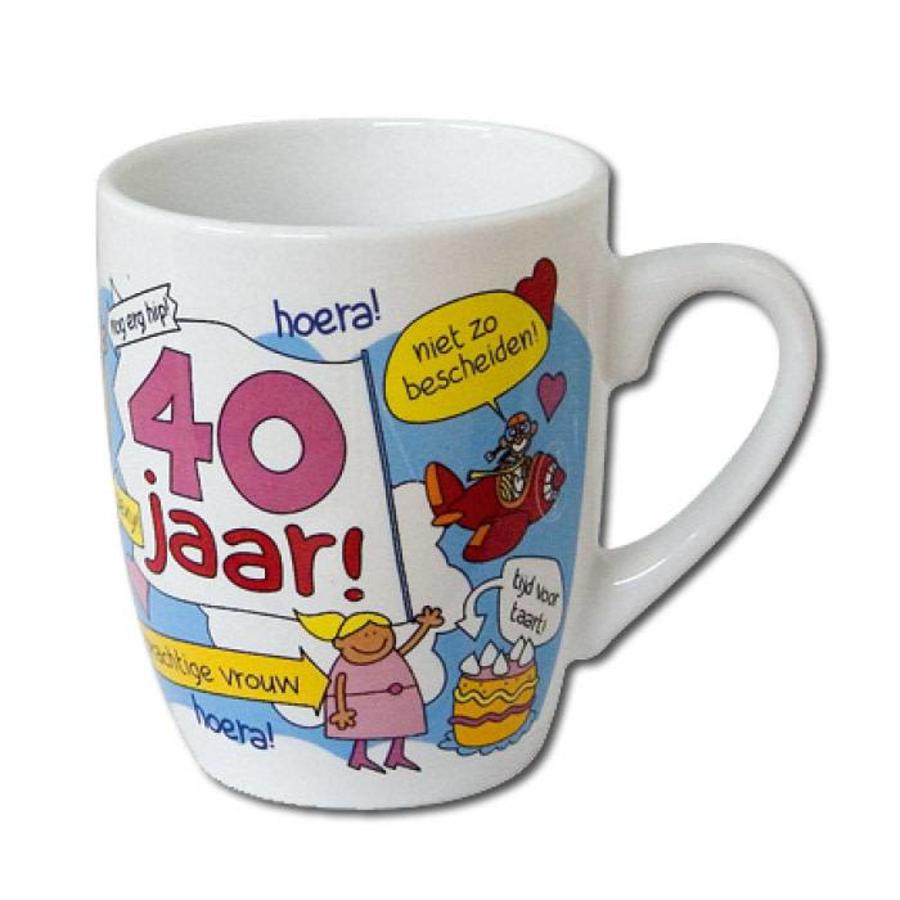 Cartoon mok - 40 jaar vrouw-1