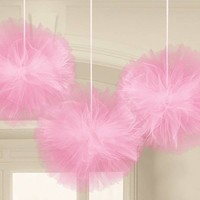 Tule Wedding Decoration - Roze - 3 stuks