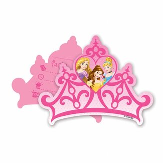 Disney Princess Uitnodigingen -  6 stuks