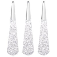 Sparkling Silver glitter toeters - 6 stuks