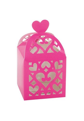 Favour Boxes Colourful Wedding Pink - 50 stuks - 6.3x6.3x6.3cm 