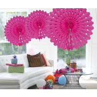 Honeycomb Fan Hot Pink - 45cm