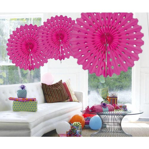 Honeycomb Fan Hot Pink - 45cm 