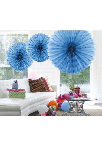 Honeycomb Fan Licht Blauw - 45cm 