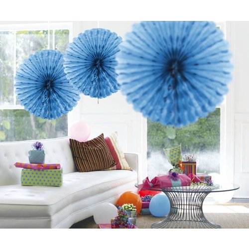 Honeycomb Fan Licht Blauw - 45cm 