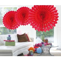 Honeycomb Fan Rood - 45cm