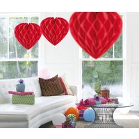 Honeycomb Hart Rood - 30cm