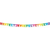 Letterslinger "Hartelijk Gefeliciteerd"