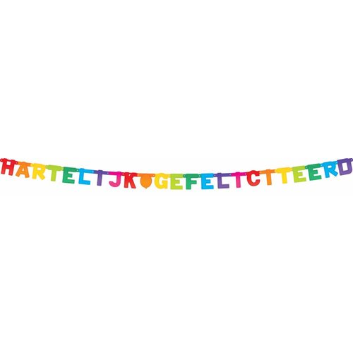 Letterslinger "Hartelijk Gefeliciteerd" 