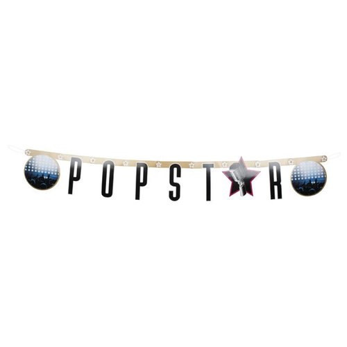VIP Letter Banner "Popstar" - 110cm 