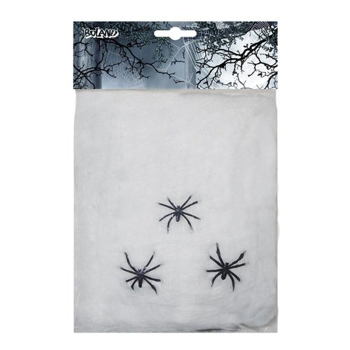Spinrag Wit - 20g - met 3 spinnen 